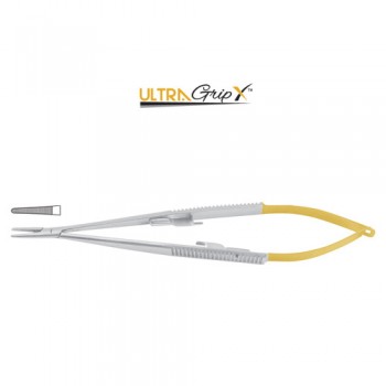 UltraGripX™ TC Micro Needle Holder Straight - With Lock Stainless Steel, 18 cm - 7"